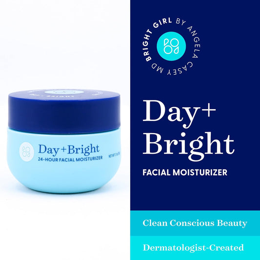 Day+Bright Facial Moisturizer for Teen & Tween Girls, 50mL | Non-Greasy Daily Hydration | pH-Balanced Formula with Chamomile, Turmeric, Ashwagandha, Squalane.